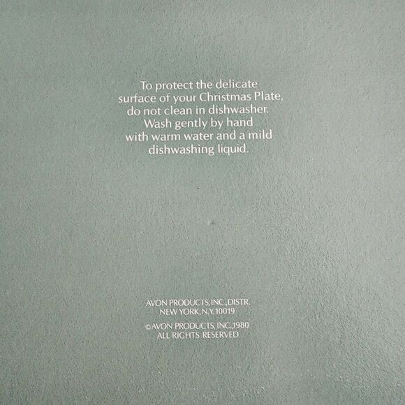 Avon Christmas Plate Country Christmas 1980 NEW Box in Styrofoam Never Displayed - Picture 4 of 9